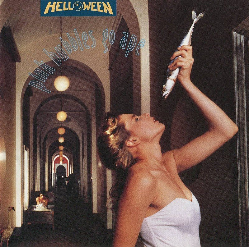 Capa de Pink Bubbles Go Ape do Helloween
